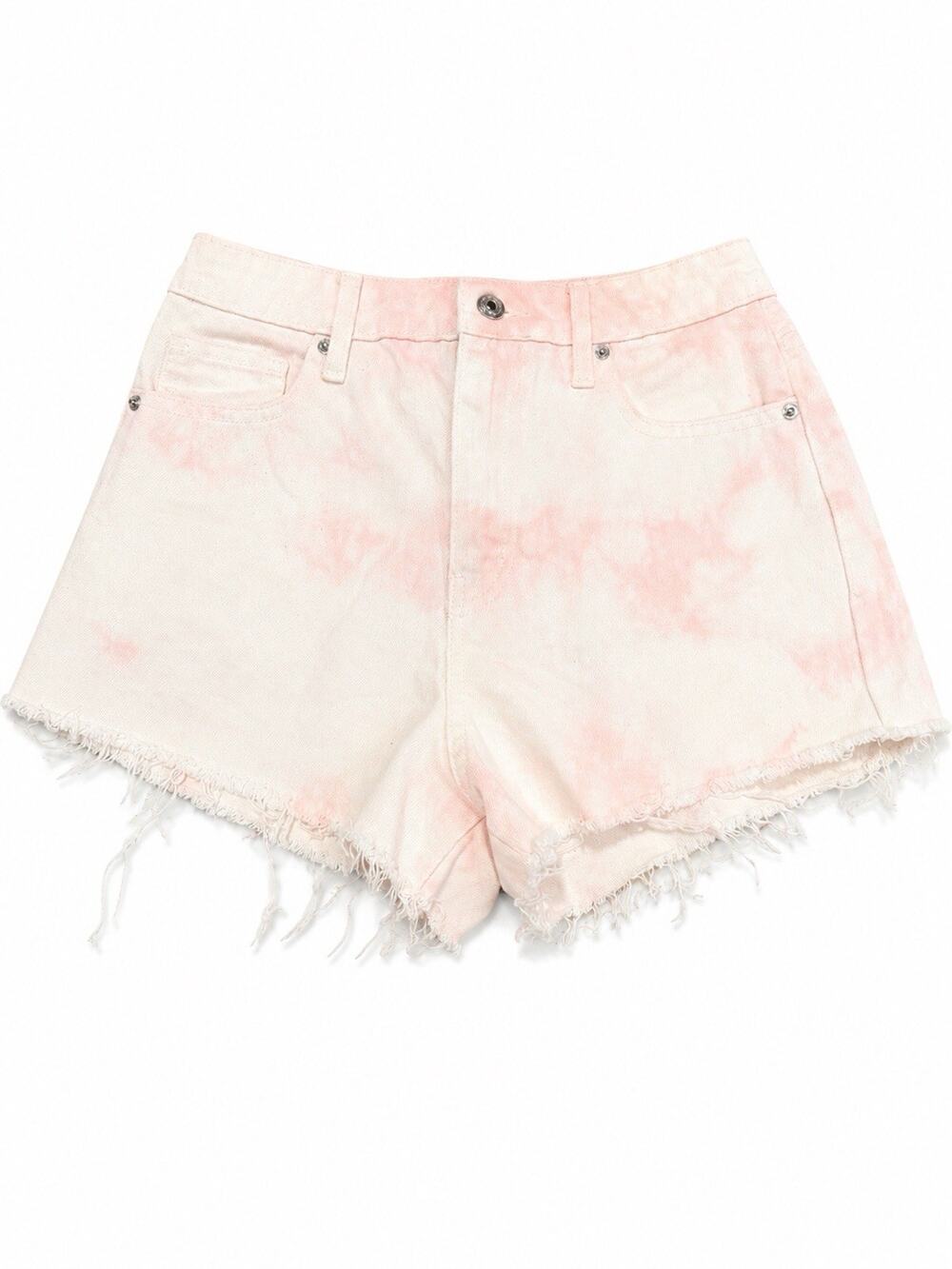 Forever 21 Women’s Size 27 Pink Tie Dye High Rise Distressed Denim